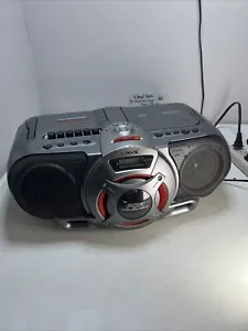 Sony CFD-G55 AM/FM Stereo Radio Ghettoblaster Kassette CD Player Power Drive Tieftöner - Bild 1 von 24