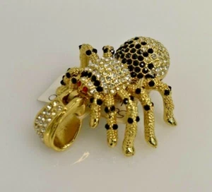 Colgante araña de gran tamaño con piedras multicolores tono dorado de metal macizo para hombre - Imagen 1 de 3