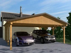 Carport Satteldach MONZA III 600x700cm, Bausatz - Bild 1 von 1