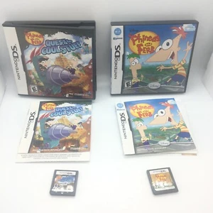Phineas and Ferb: & Quest for Cool Stuff (Nintendo DS) Two Games CIB Clean - Picture 1 of 4