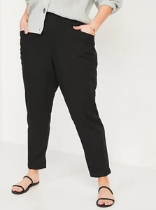 Old Navy Women's High-Waisted Cropped Linen-Blend Pants Black Plus Size 4X - Picture 1 of 3