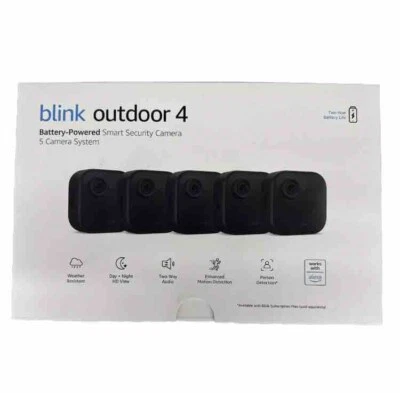 NEW Blink Outdoor 4 (4th Gen) Security Camera System, 5-Pack - Image 1 of 4