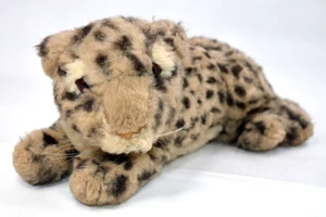 Sniw Leopard PLUSH America Wego 17” Vintage Asian Cheetah Laying Down Korea - Picture 1 of 5