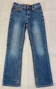 Rock & Roll Jeans Boy's 12 (24x28) BB Gun Regular Fit Boot Cut Blue Distressed - Picture 1 of 13