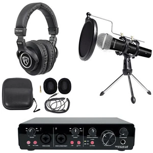 Rockville R-TRACK 2x2 USB Recording Interface+Mic+Stand+Pop Filter+Headphones - Picture 1 of 12