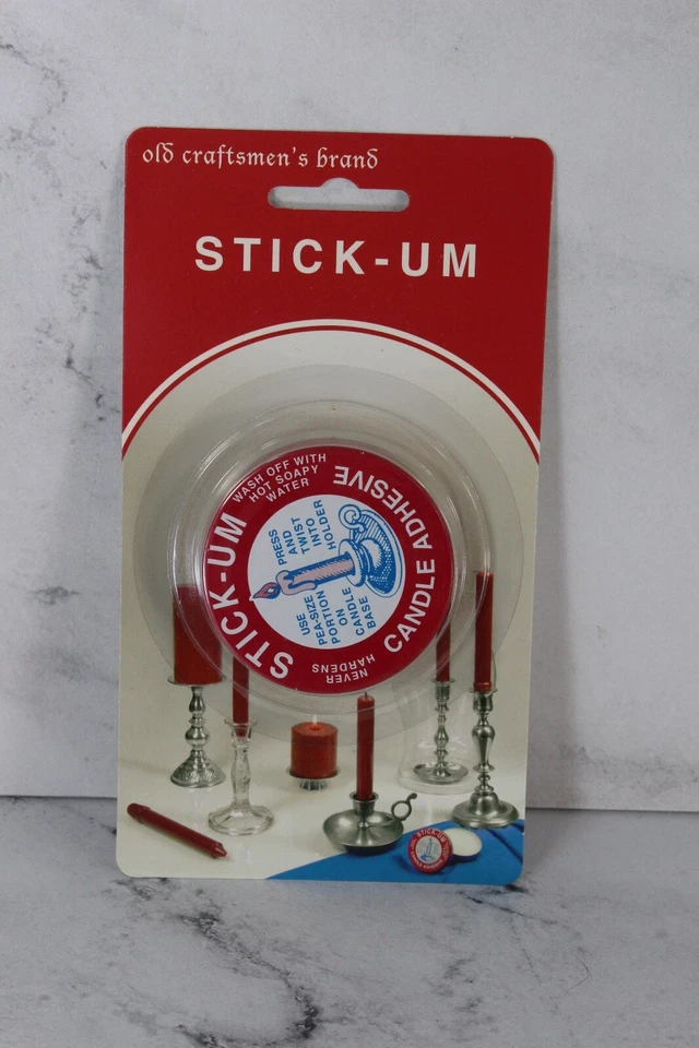 STICK-UM Candle Adhesive Glue Old Craftsmen's Indian Brand stickum stickem 3100