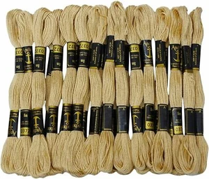 Anchor Threads Cross Stitch Sewing Stranded Cotton Thread Hand Embroidery Beige - Picture 1 of 5