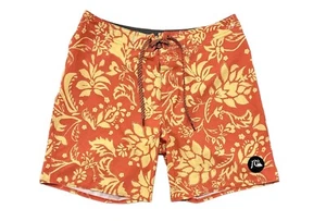 QUIKSILVER Men's Boardshorts HIGHLINE PAZE DAZE 18  Orange NNH6 Size 32 - Picture 1 of 10