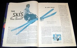 SKIING 1937 EARLY DOWNHILL JUMPING & CROSS COUNTRY NEW SKI CRAZE FEATURE - Picture 1 of 1