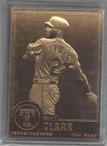 Will Clark 2000 Danbury Mint Sealed 22 Kt Gold Card # 72 Texas Uniform + 18 Card - Picture 1 of 1