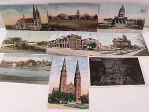 KS, TOPEKA, KS WWI ERA +. 9 VORLEINEN POSTKARTEN LOT EINHEIMISCHE STÄTTEN VERSCHICKT #453 - Bild 1 von 12