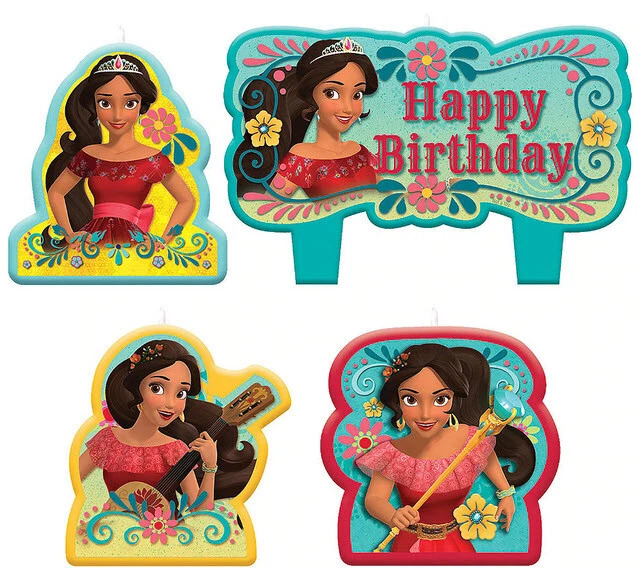 Disney PRINCESS ELENA OF AVALOR birthday party CAKE CANDLES 4pc molded set - Image 1 of 1