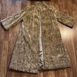 Abrigo Bélgica Vintage TYBER Imitación Piel Y2K Años 90 Mob Esposa Largo Completo Talla Grande - Imagen 1 de 8