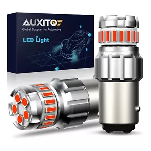 AUXITO Red 1157 7528 2357 3496 LED Bulbs Tail Stop Brake Turn Signal Light 2pcs - Foto 1 di 12