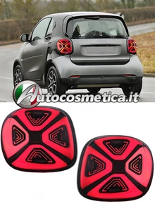 Per Smart Forfour C453 A453 Fortwo W453 fanali led posteriori Dynamic rosso - Foto 1 di 13