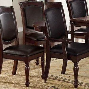 Set of 2 Exquisite Wooden Dining Chairs w/Upholstered Cushion 2 Style - Picture 1 of 3