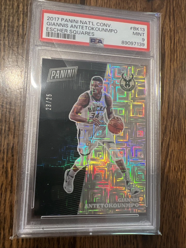 2017 Panini National Convention - #BK13 Giannis Antetokounmpo /25 Escher Squares - Image 1 of 2
