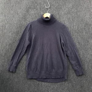 Jacqui E Womens XL Turtle Neck Sweater Jumper Steel Blue Angora Wool Knit - Picture 1 of 8