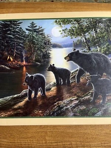 Bear Moon 1000 Piece Jigsaw Puzzle Cobble Hill New Black Bear Camping ๐ป๐ป๐ป - Picture 1 of 8