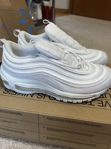 NIKE AIR MAX 97 DH8016-100 Womens Size 8 Triple White Excellent Condition - Picture 1 of 5