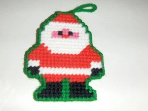 Decorazione in tela di plastica Babbo Natale 3 1/4" NUOVA completa - Foto 1 di 1