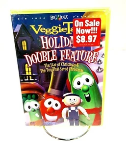 DVD NEW Veggie Tales Double Feature Star of Christmas Toy Saved Christmas SEALED - Picture 1 of 2