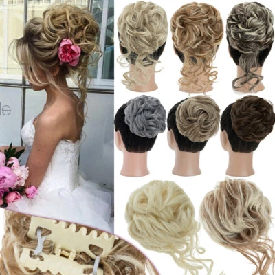 Haarteil Haardutt kurz voluminös Zopf Locken Butterfly-Klammer Haarverdichtung - Bild 1 von 4