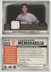 2008 SP Legendary Cuts Memorabilia Copper /75 Juan Marichal #LM-JU HOF