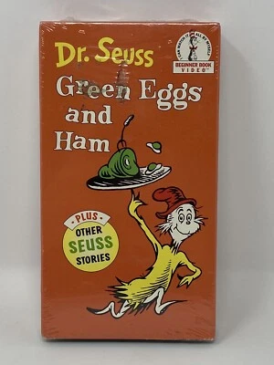 VHS-SEALED DR SEUSS GREEN EGGS and HAM plus Ten Apples Tooth Beginner Book Video - Image 1 of 4