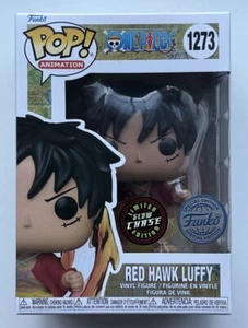 Funko Pop! One Piece Red Hawk Luffy 1273 Chase SE W/ Protector DAMAGED - Picture 1 of 7