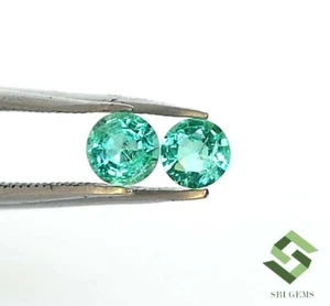 Piedras preciosas sueltas sin tratar de corte redondo esmeralda natural certificada de 4 mm 0,49 CTS - Imagen 1 de 7