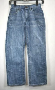 Levis 505 Youth Medium Wash Wide Leg 5 Pocket Denim Blue Jeans 12 Reg 26x26 - Picture 1 of 9