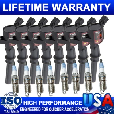 8 Ignition Coils & Spark Plugs For Ford Crown Victoria 4.6L 1998 1999-2011 DG508 - Image 1 of 4