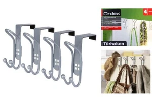 4er Set Türhaken Haken Kleiderhaken Türhänger Garderobenhaken Tür - Bild 1 von 5