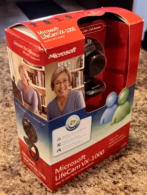 Microsoft Lifecam VX-1000 Web Cam Built in Microphone Works With Windows 10 New - Image 1 of 4