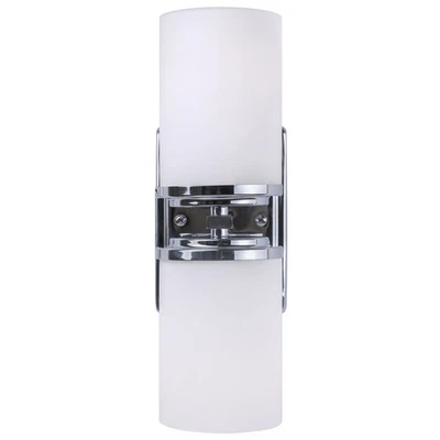 Forte Lighting 2424-02 Duo 2 Light Wall Sconce - Chrome - Image 1 of 4