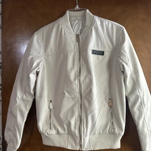 Chaqueta Bomber Guess Los Angeles Reversible Para Hombre S Almendra Frontal Completo Cremallera Logo - Imagen 1 de 13