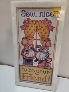 Design Works Crafts #9451 Sew Nice Cross Stitch Kit with Frame NEW - Picture 1 of 5