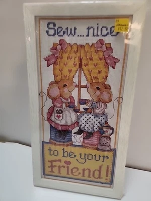 Design Works Crafts #9451 Sew Nice Cross Stitch Kit with Frame NEW - Image 1 of 4