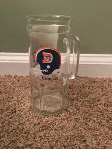Vintage Fisher Peanuts NFL Denver Broncos Glas Becher - Bild 1 von 3