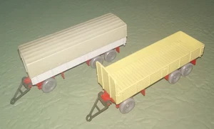 Wiking 3-Achser Anhänger Pritsche Plane LKW Modell 1:87 H0 Konvolut - Bild 1 von 4