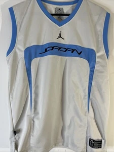 Air Jordan Collection Jersey Jumpman Off White Carolina Blue Men’s Large - Picture 1 of 7