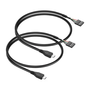 10x Micro USB 5 Pin Male to Dupont Female Header Motherboard Adapter Cable Cord - Picture 1 of 13