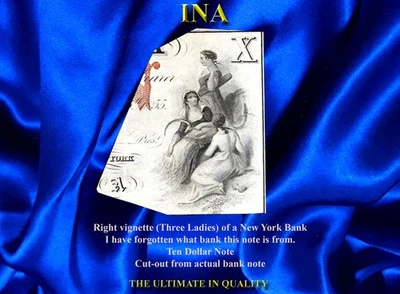 New York Unknown Bank $10 Old US Obsolete Currency Paper Money Note - Image 1 of 2