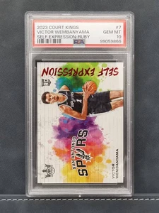 Victor Wembanyama 2023-24 Panini Court Kings Self Expression Ruby RC /149 PSA 10 - Picture 1 of 2