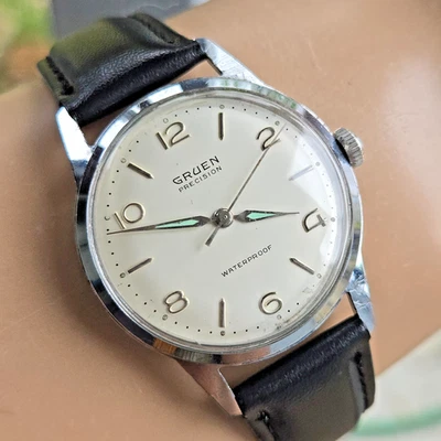 Vintage GRUEN men's manual wind watch 552SS 17Jewels swiss 1960s - Image 1 of 4