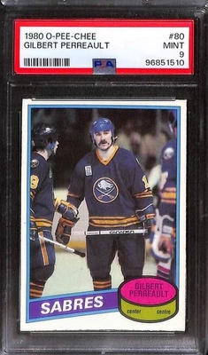 1980 O-Pee-Chee #80 Gilbert Perreault PSA 9 Mint 96851510  - Image 1 of 3
