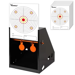 BB Trap Target (Airgun Only) with 10pcs 7" X 9" Paper Targets and 2 Spinner T... - Foto 1 di 8