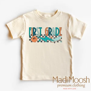 First Grade Skateboard Back To School Shirt - School Shirt - Picture 1 of 6