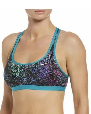 Nike Mujer Talla M - Top de Natación Bikini Racerback Hoja de Neón Aqua Foto 1 de 4